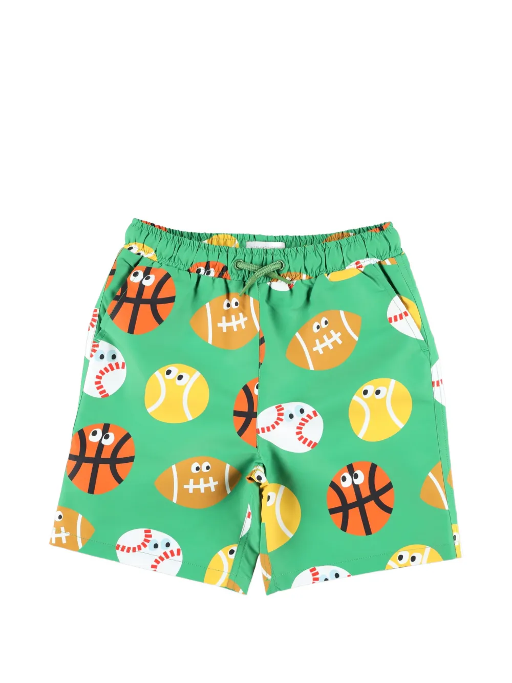 Stella McCartney Kids ball-print swim shorts - Verde