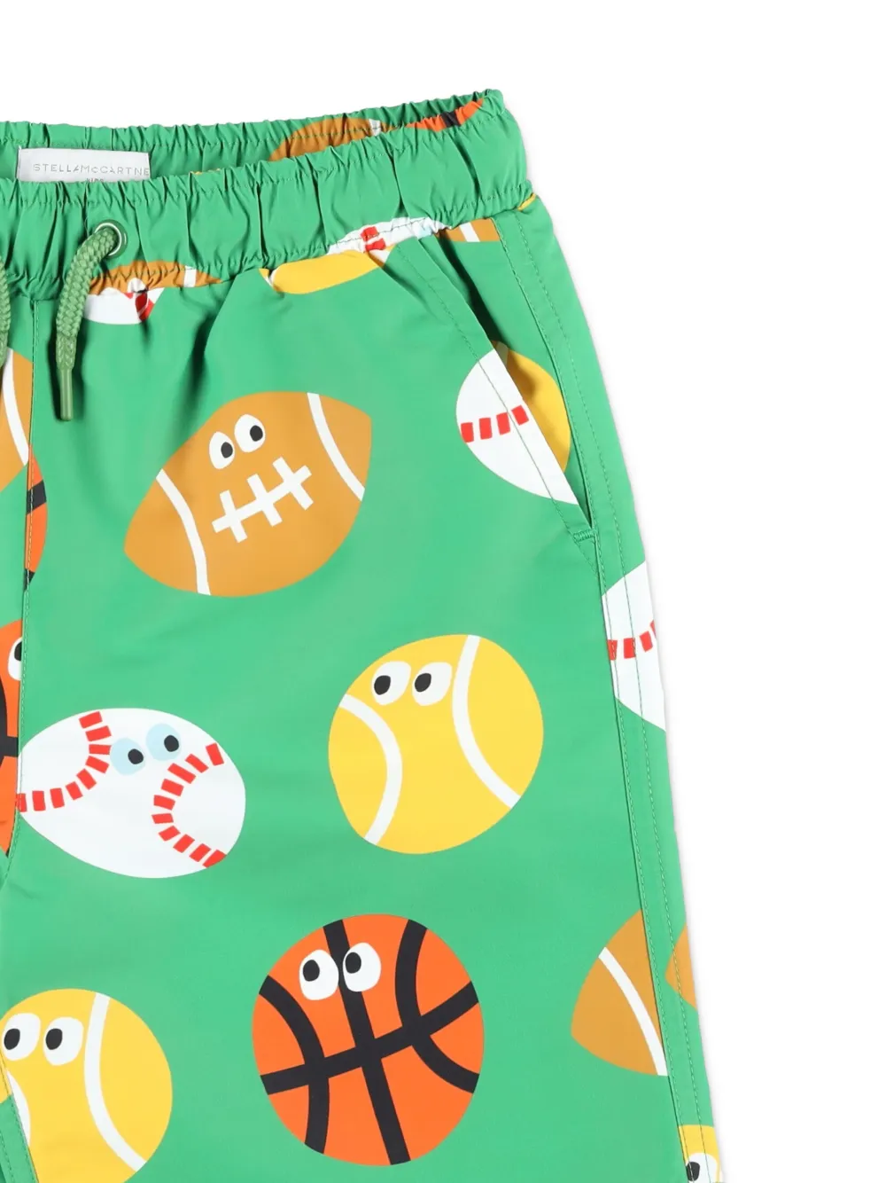 Stella McCartney Kids Zwembroek met balprint Groen