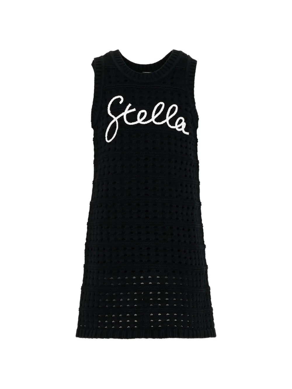 Stella McCartney Kids sleeveless logo dress - Nero