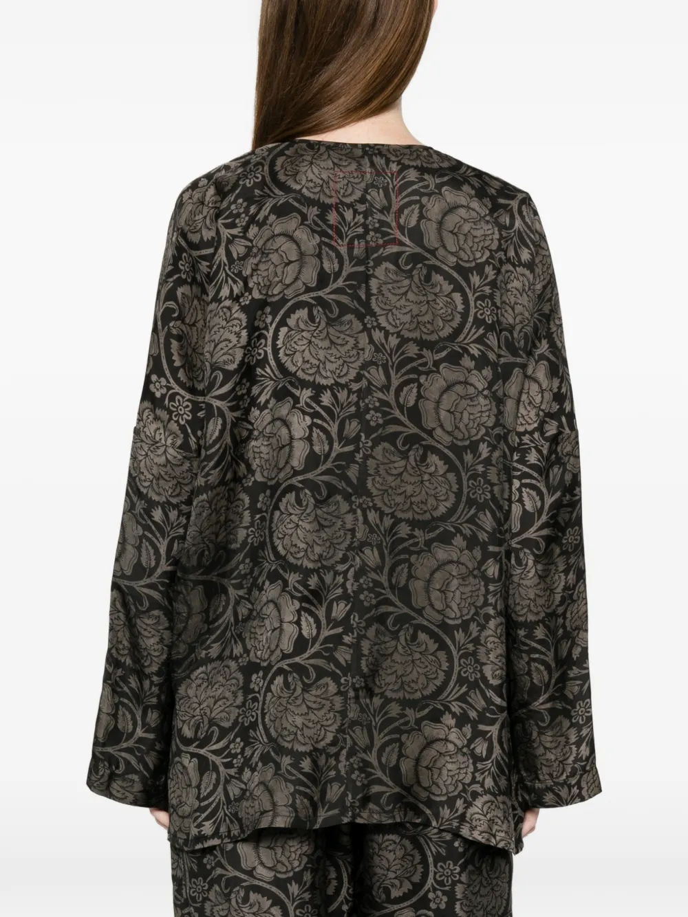 Uma Wang Tanesha blouse met bloemenprint Zwart