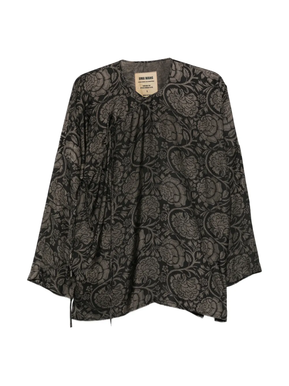 Uma Wang Tanesha floral blouse - Nero