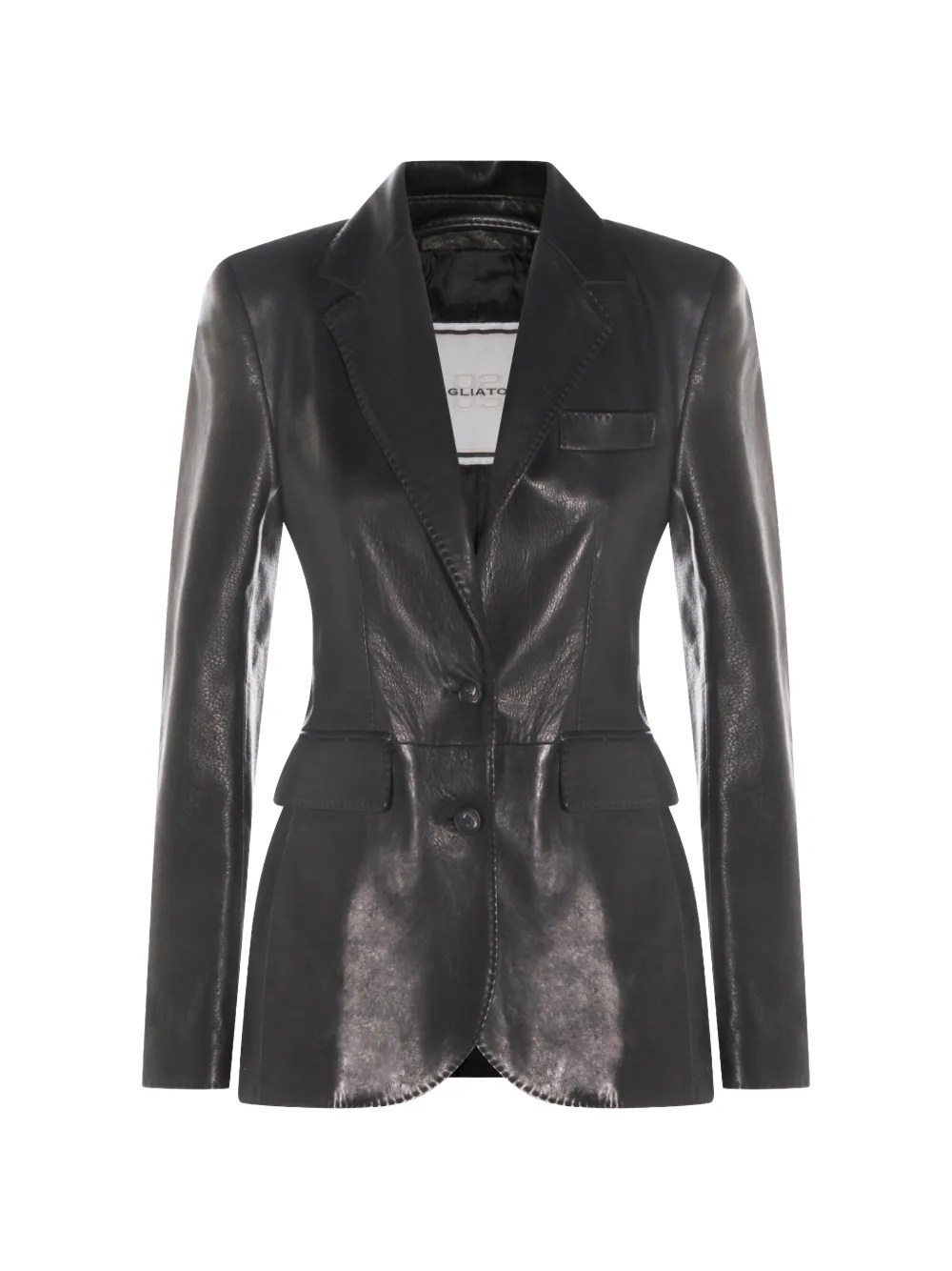 Tagliatore button leather jacket - Nero