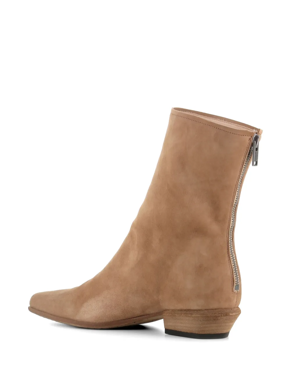 Pantanetti zip suede boots Beige