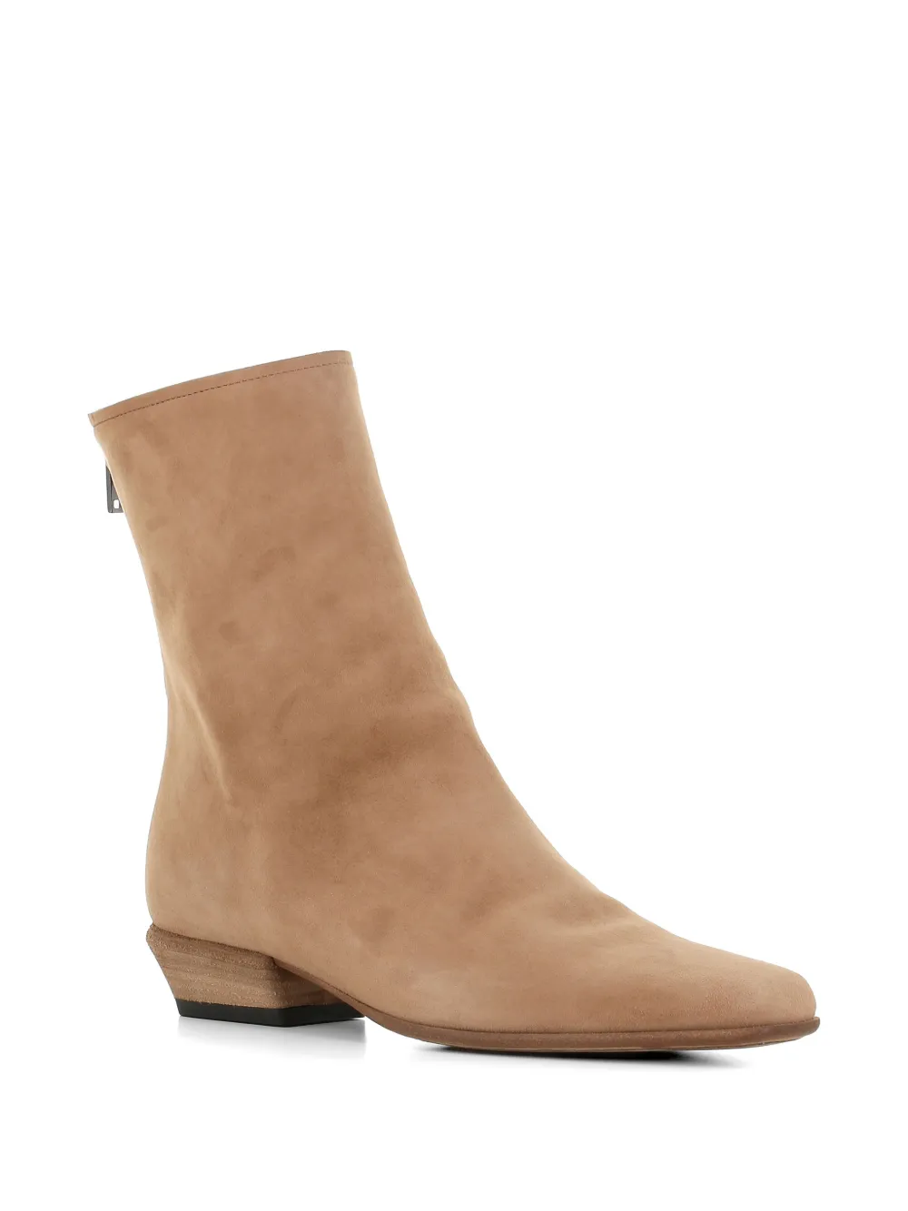 Pantanetti zip suede boots Beige