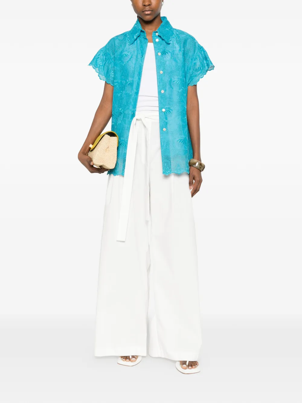 Valentino Garavani Kanten blouse Blauw