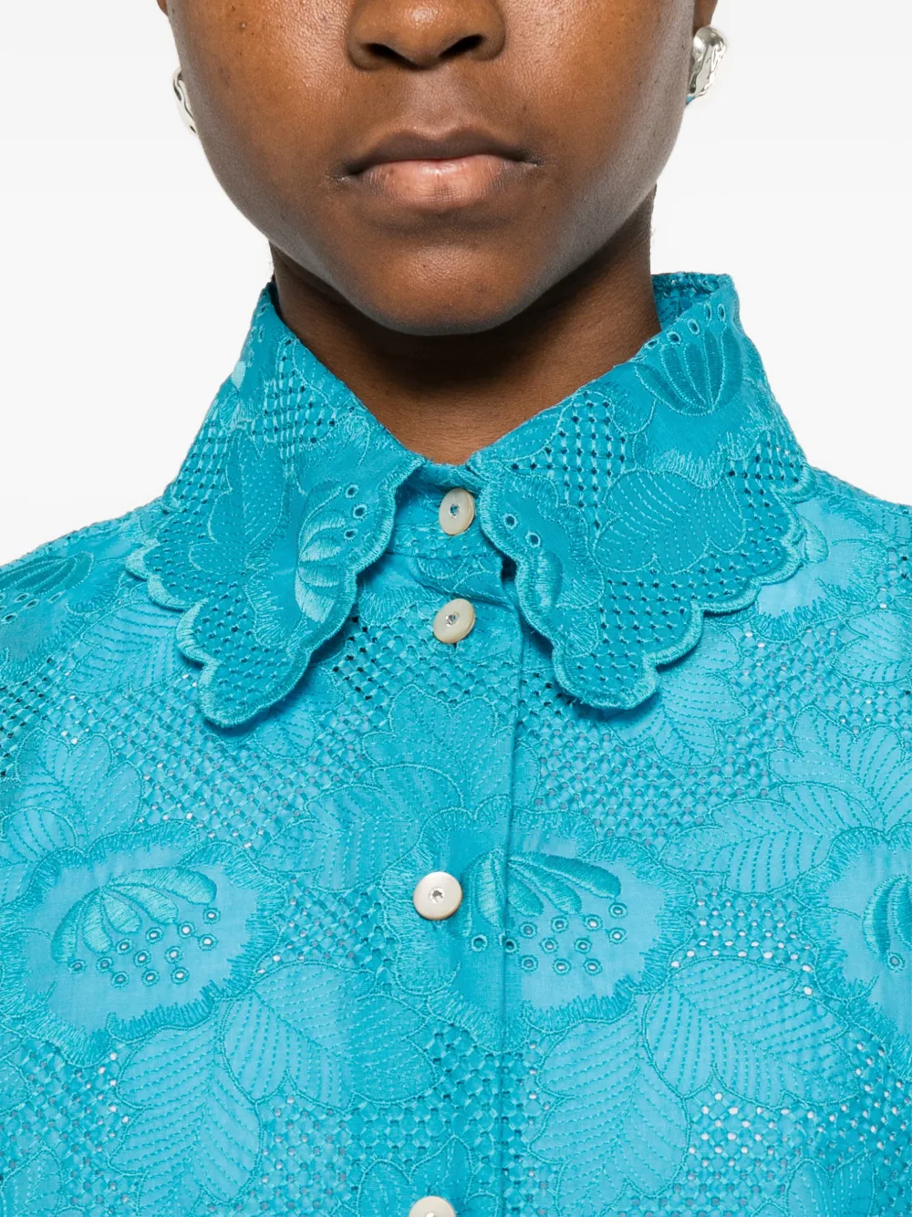 Valentino Garavani Kanten blouse Blauw