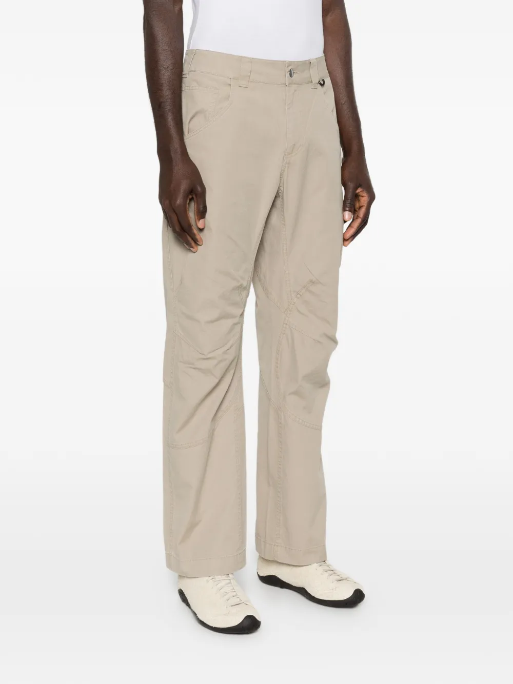 Crimp Shaped Cotton Trousers