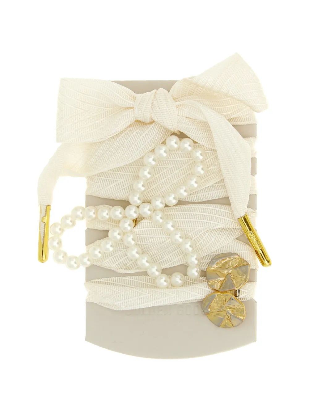 Golden Goose geometric beaded shoelaces - Nude