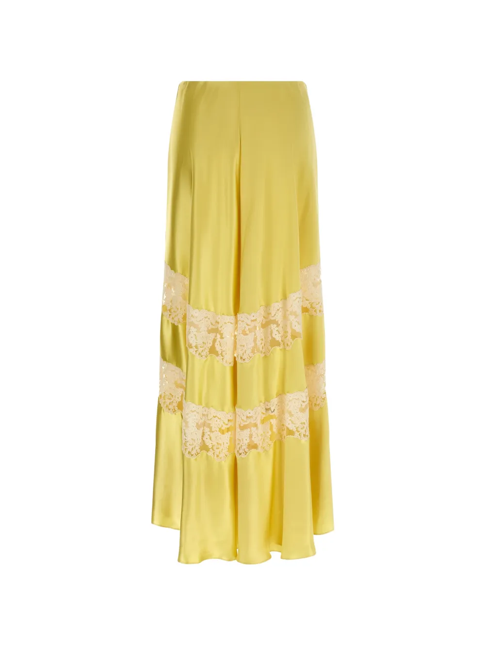  Alberta Ferretti Lace Insert Skirt - Yellow 