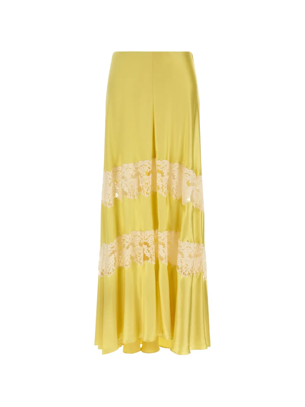 Alberta Ferretti lace insert skirt - Giallo