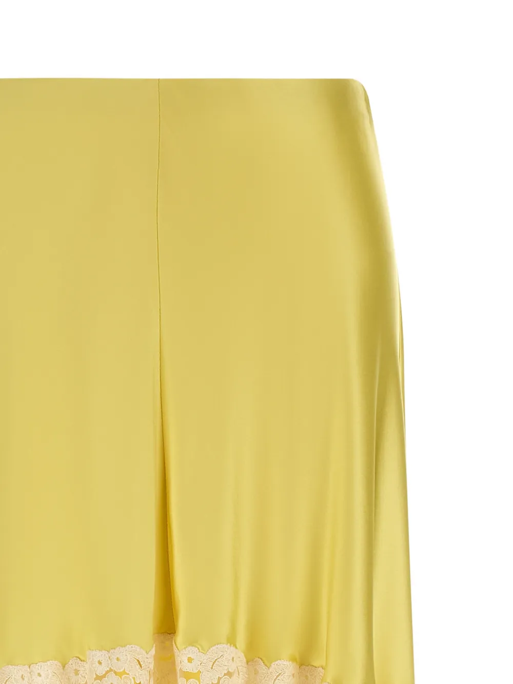  Alberta Ferretti Lace Insert Skirt - Yellow 
