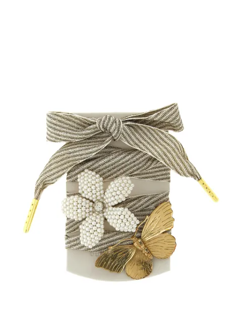 Golden Goose embroidered bead butterfly shoe accessories