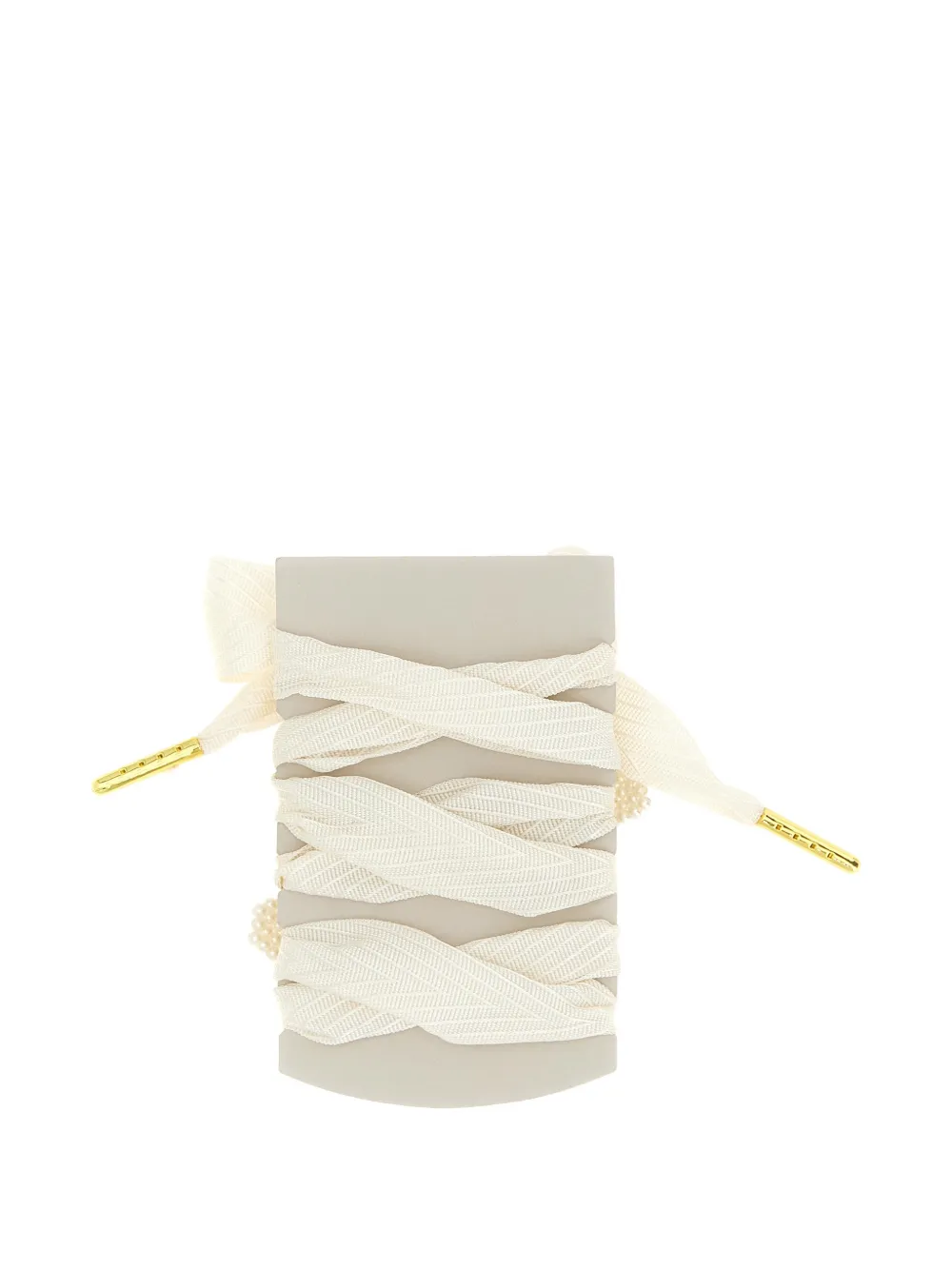 Golden Goose Schoenveters met geometrische bedels en bloemen Beige