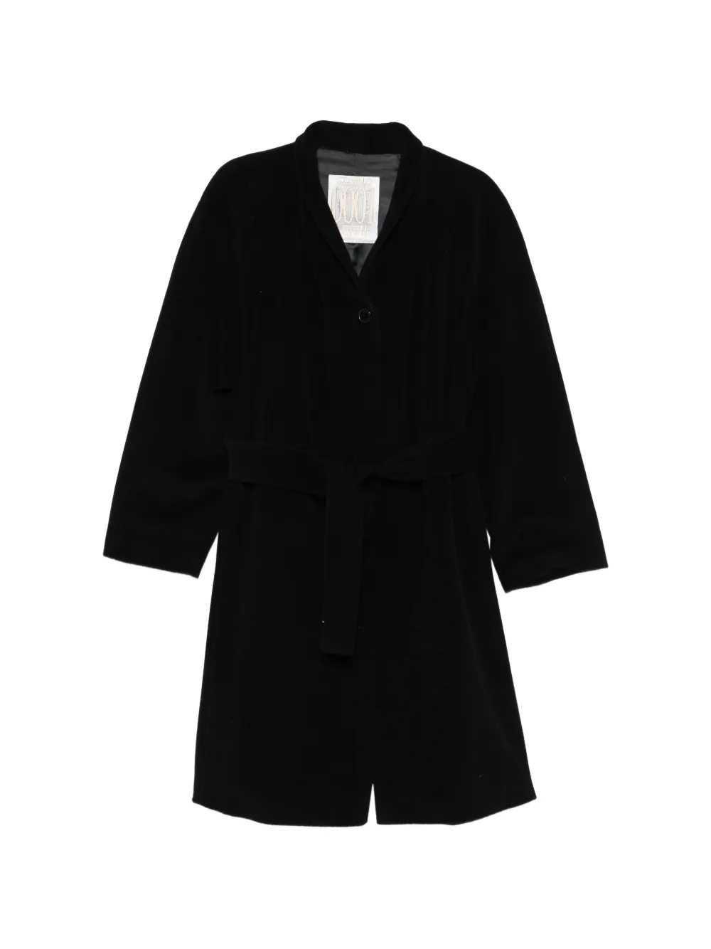 Gianfranco Ferré Pre-Owned 1990 Mantel mit Gürtel - Schwarz