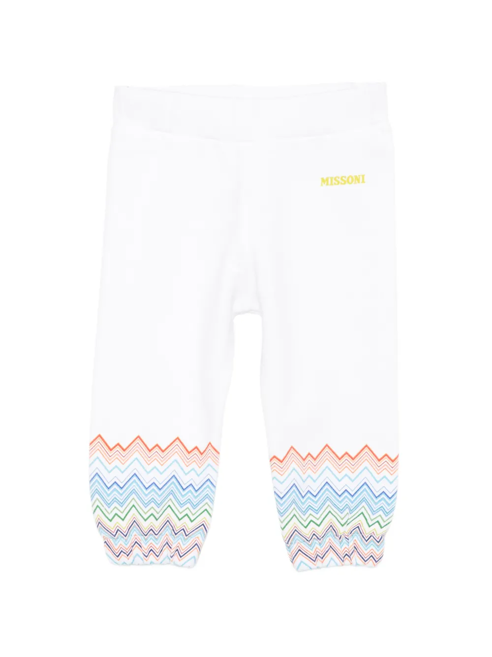 Missoni Kids zig-zag-pattern trousers - Bianco