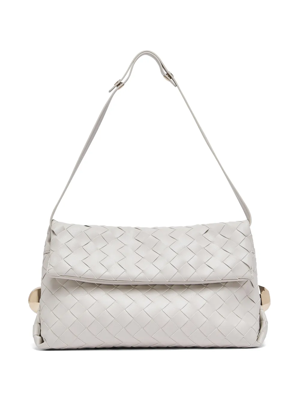 LIU JO medium Riccy woven-design shoulder bag - Bianco