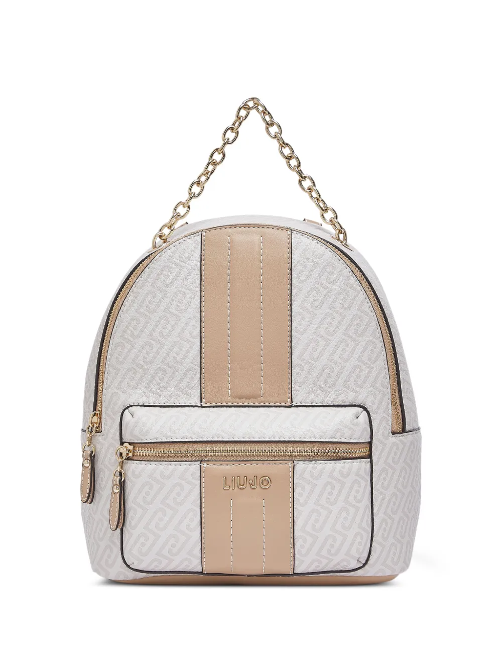 LIU JO logo-lettering backpack - Bianco