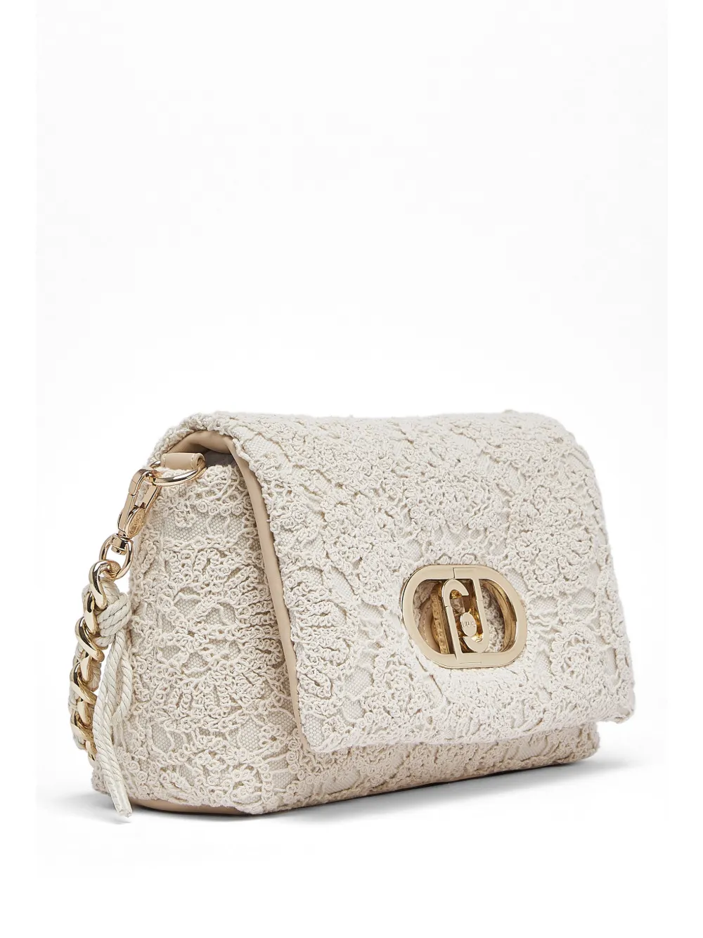 LIU JO Medium LaPuffy crochet bag - Toni neutri