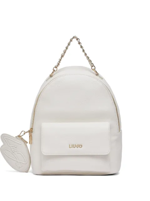 LIU JO detachable-coin-purse logo-plaque backpack