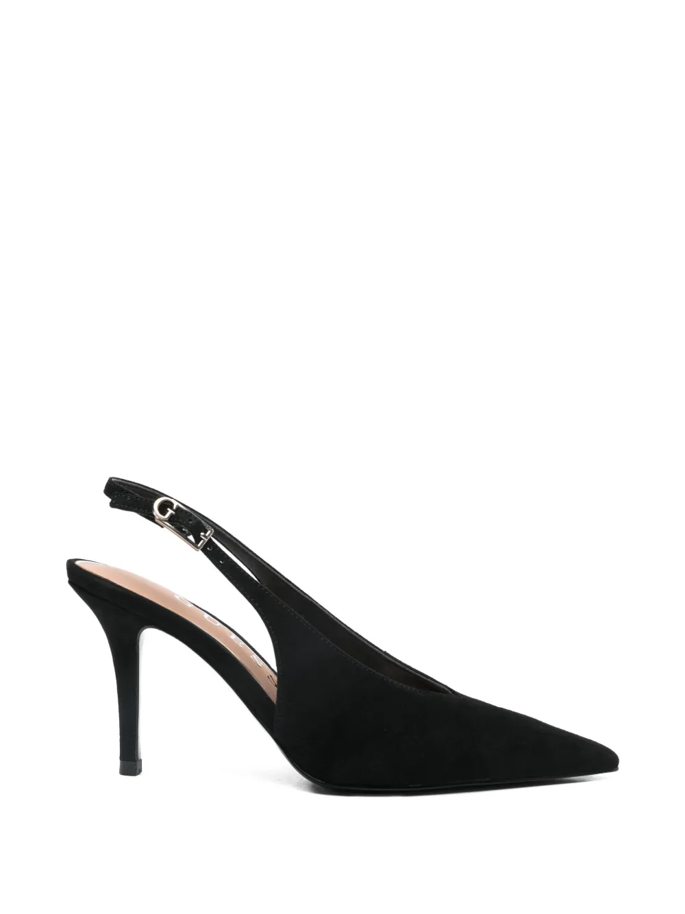 GUESS USA Primo suede slingback pumps Zwart