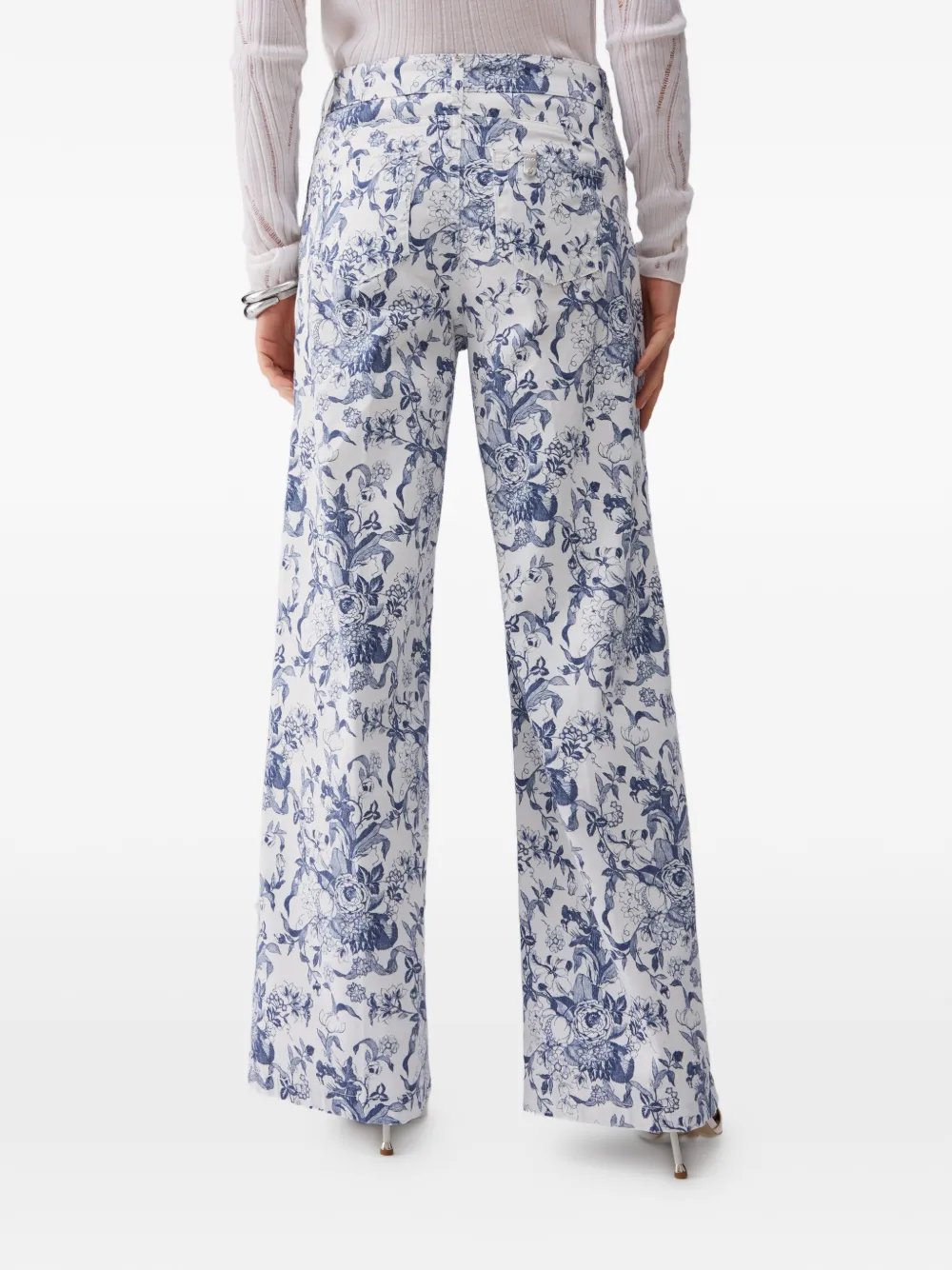 LIU JO Flared broek met print Wit