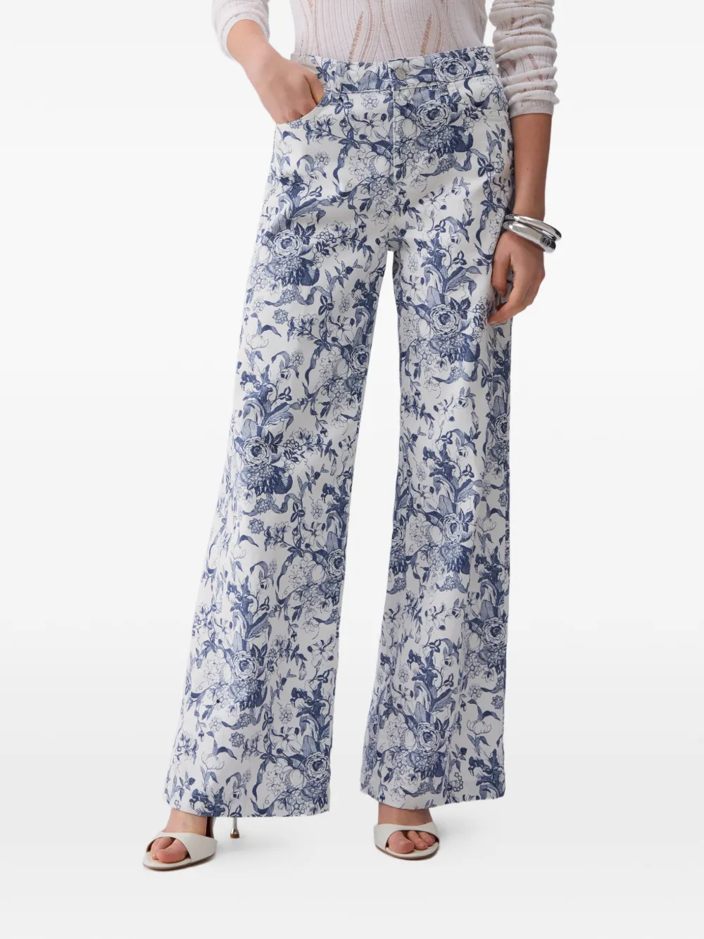  Liu Jo Printed Flared Jeans - White 