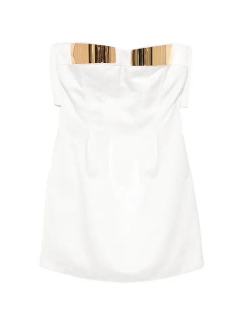 Elisabetta Franchi vestido corto con diseño strapless y detalle metalizado