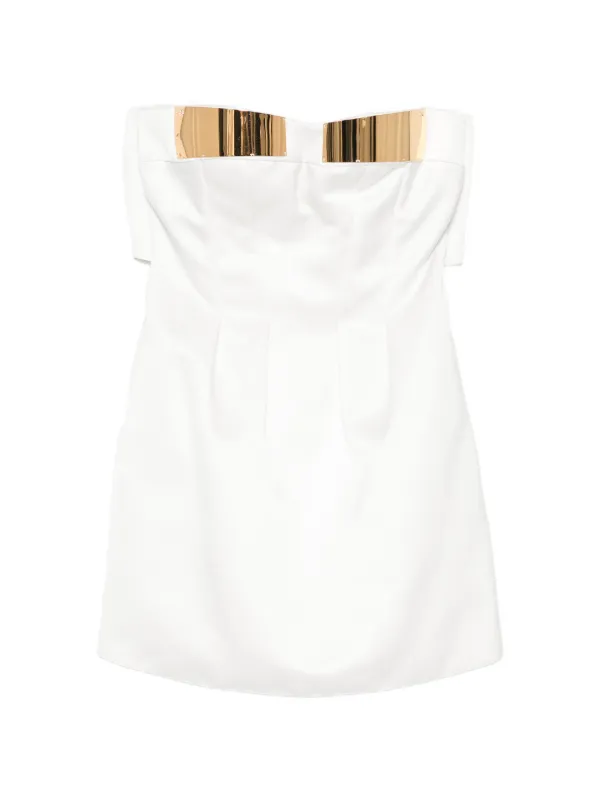 Elisabetta Franchi ストラップレス ミニドレス | ホワイト | FARFETCH JP