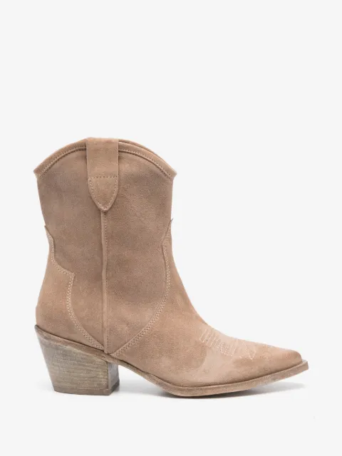 curiositè embroidered leather cowboy boots