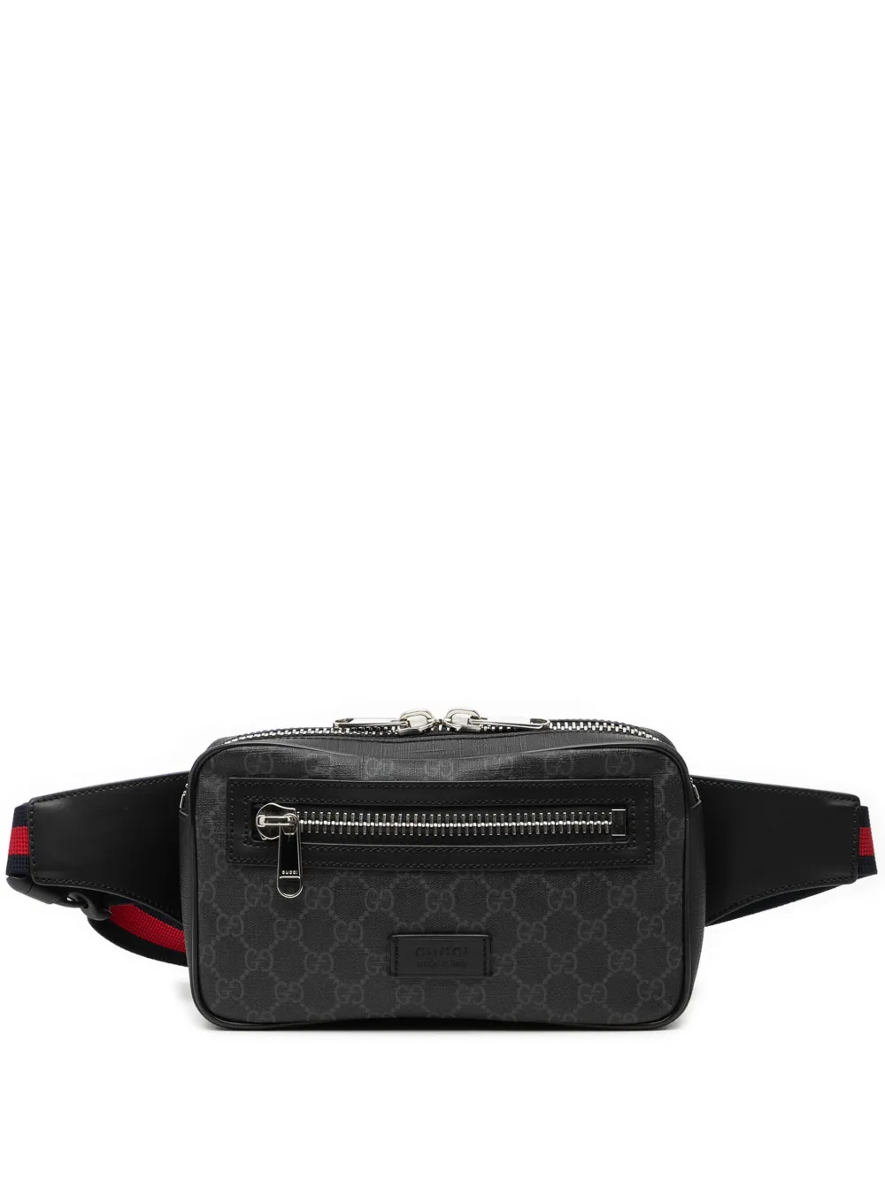 Gucci Pre-Owned 2000-2015 GG Supreme Web belt bag - Nero