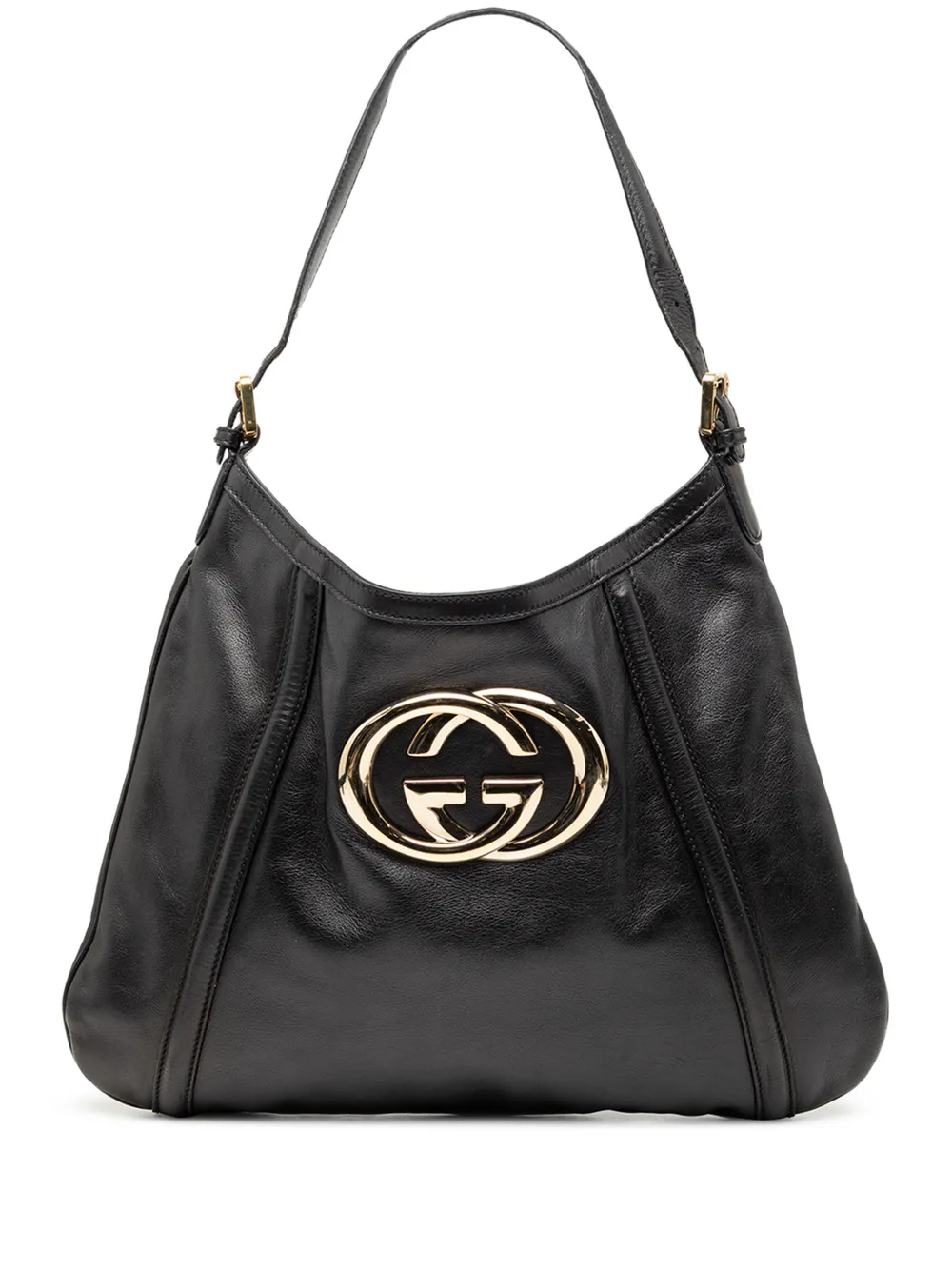 Gucci Pre-Owned 2000-2015 Calfskin Interlocking G Britt shoulder bag - Nero