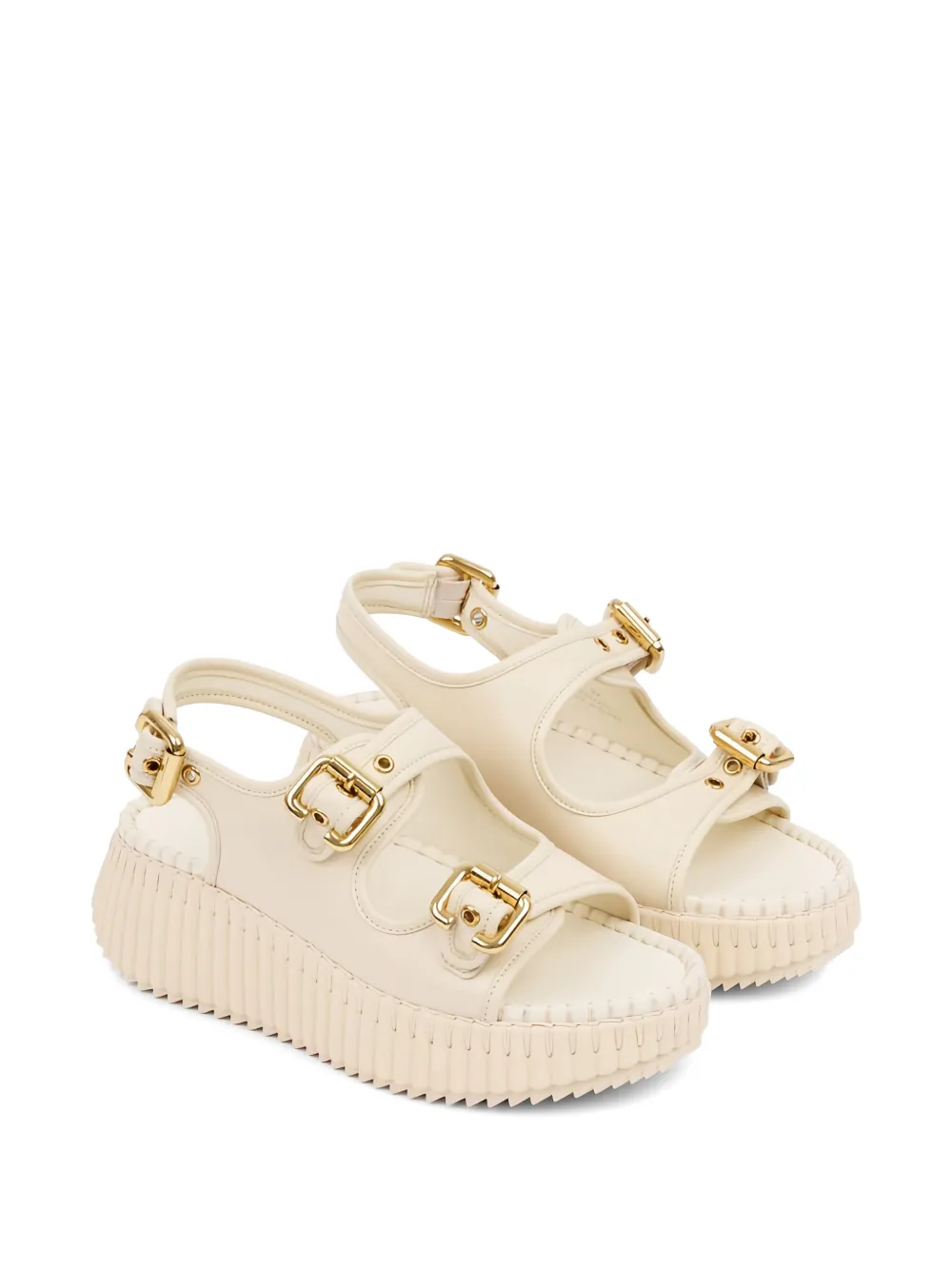 Chloé Nama leren sandalen Beige