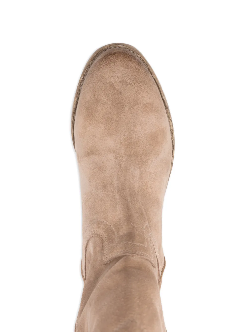 curiositè Leren laarzen met Western-stijl Beige