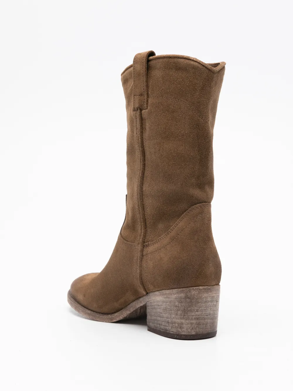 curiositè Leren laarzen met Western-stijl Bruin