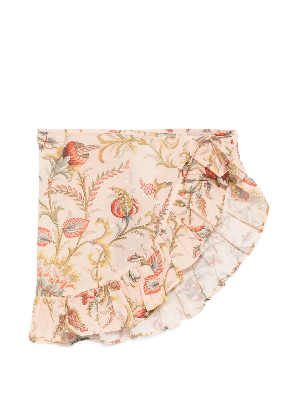 ETRO KIDS ruffled floral print sun protection skirt - Rosa