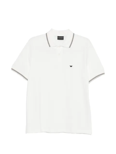 Emporio Armani stripe-trim polo shirt