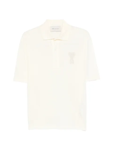 AMI Paris logo-appliqué polo shirt