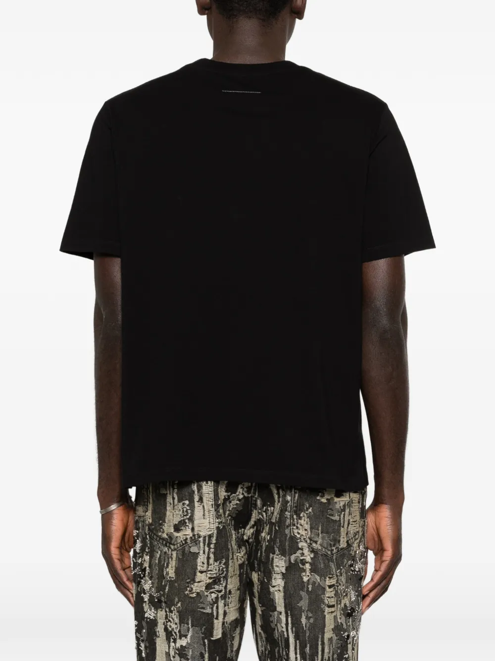 MM6 Maison Margiela mannequin print jersey T-shirt Zwart
