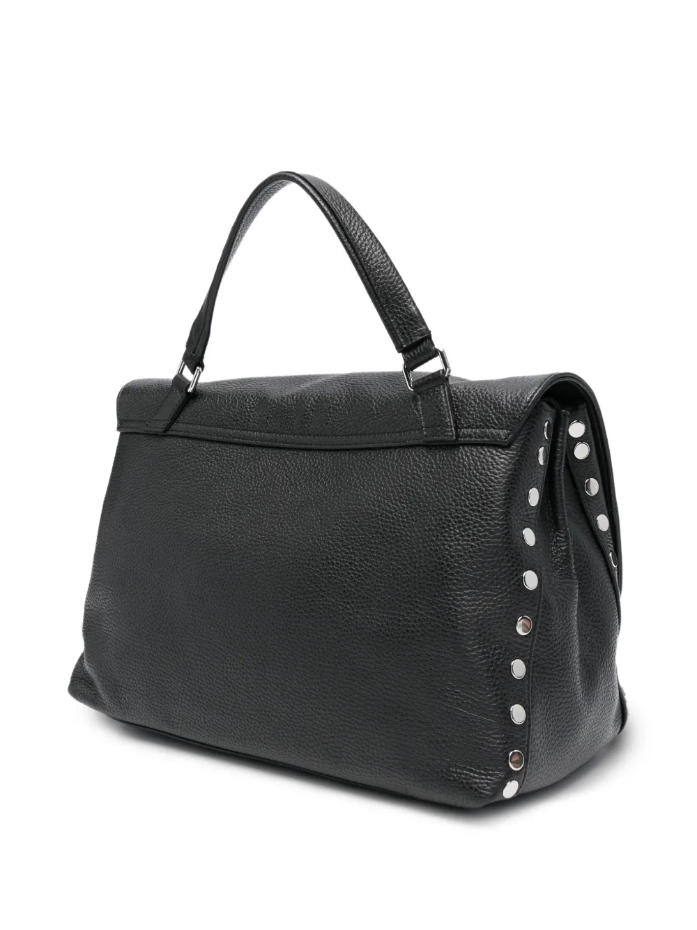 Medium Postina Clasp Leather Tote Bag