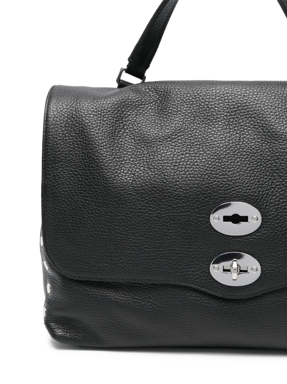 Medium Postina Clasp Leather Tote Bag