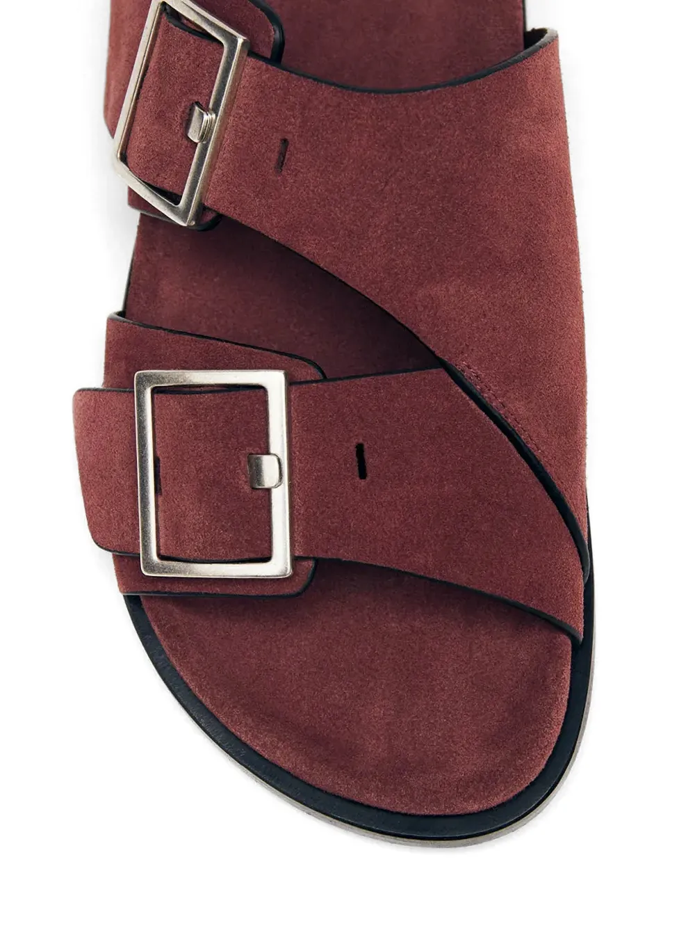 ALOHAS Slippers met gesp Bruin