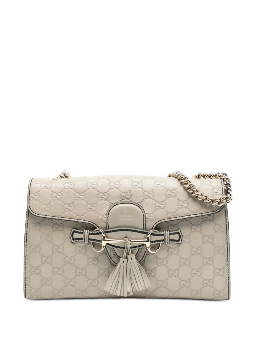 Gucci Pre-Owned Borsa a spalla Guccissima Emily media 2016-2025 - Bianco