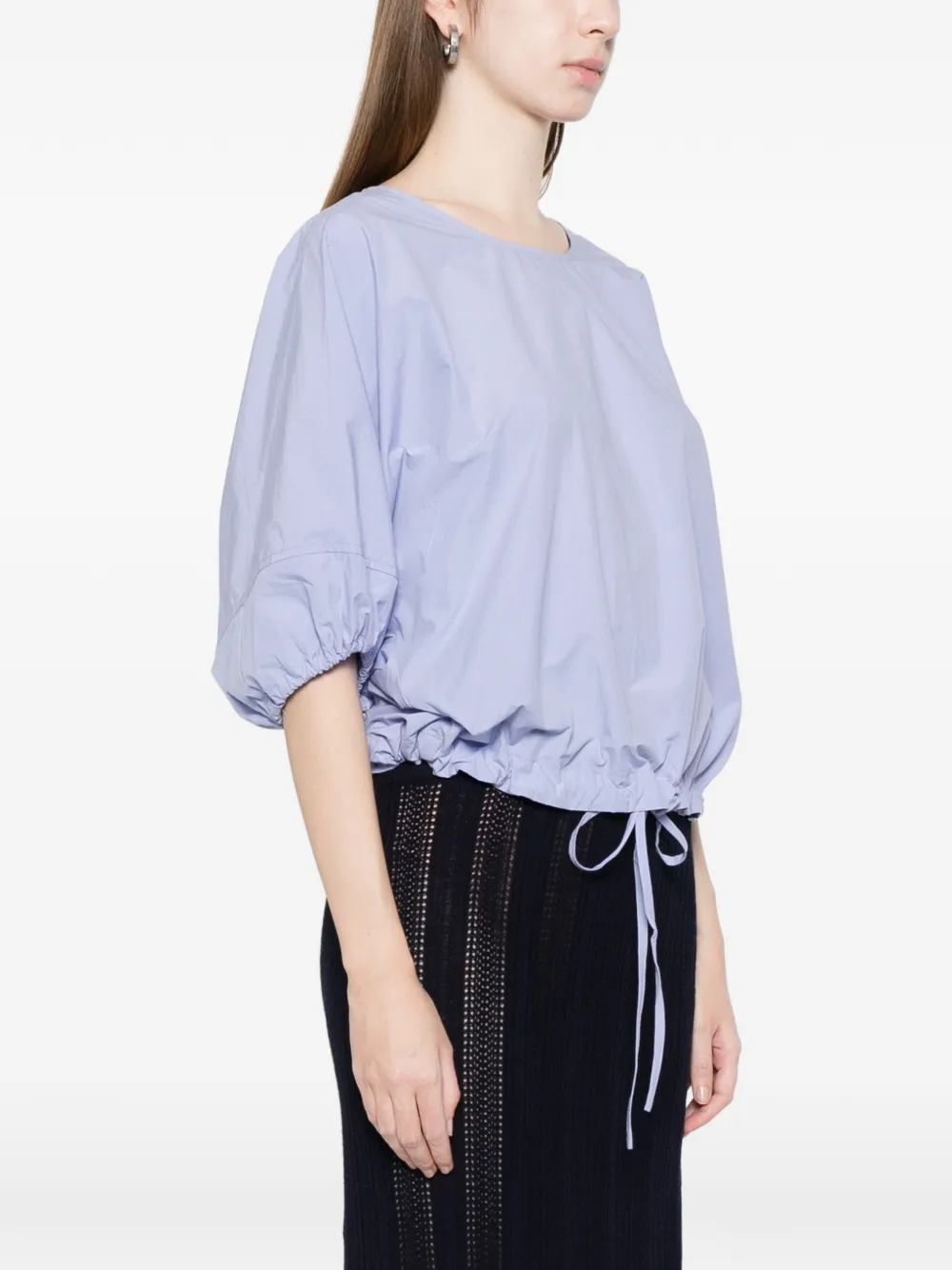  Jcsophie Latifa Drawstring Short Sleeve Top - Blue 