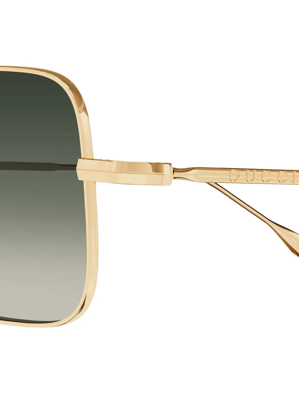 Gucci Eyewear Zonnebril met vierkant montuur Goud