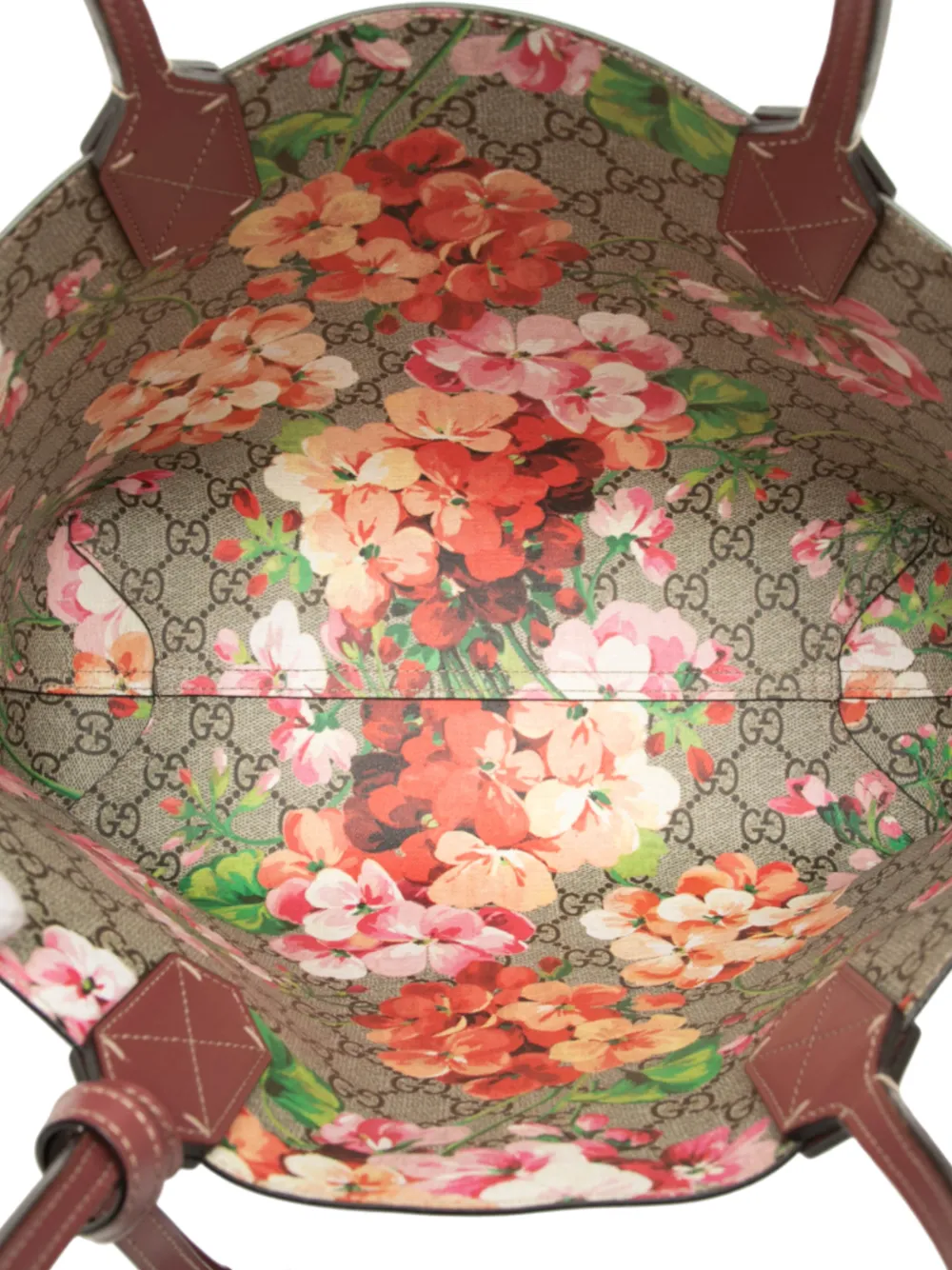 2016-2026 Small Gg Supreme Blooms Reversible Tote Bag