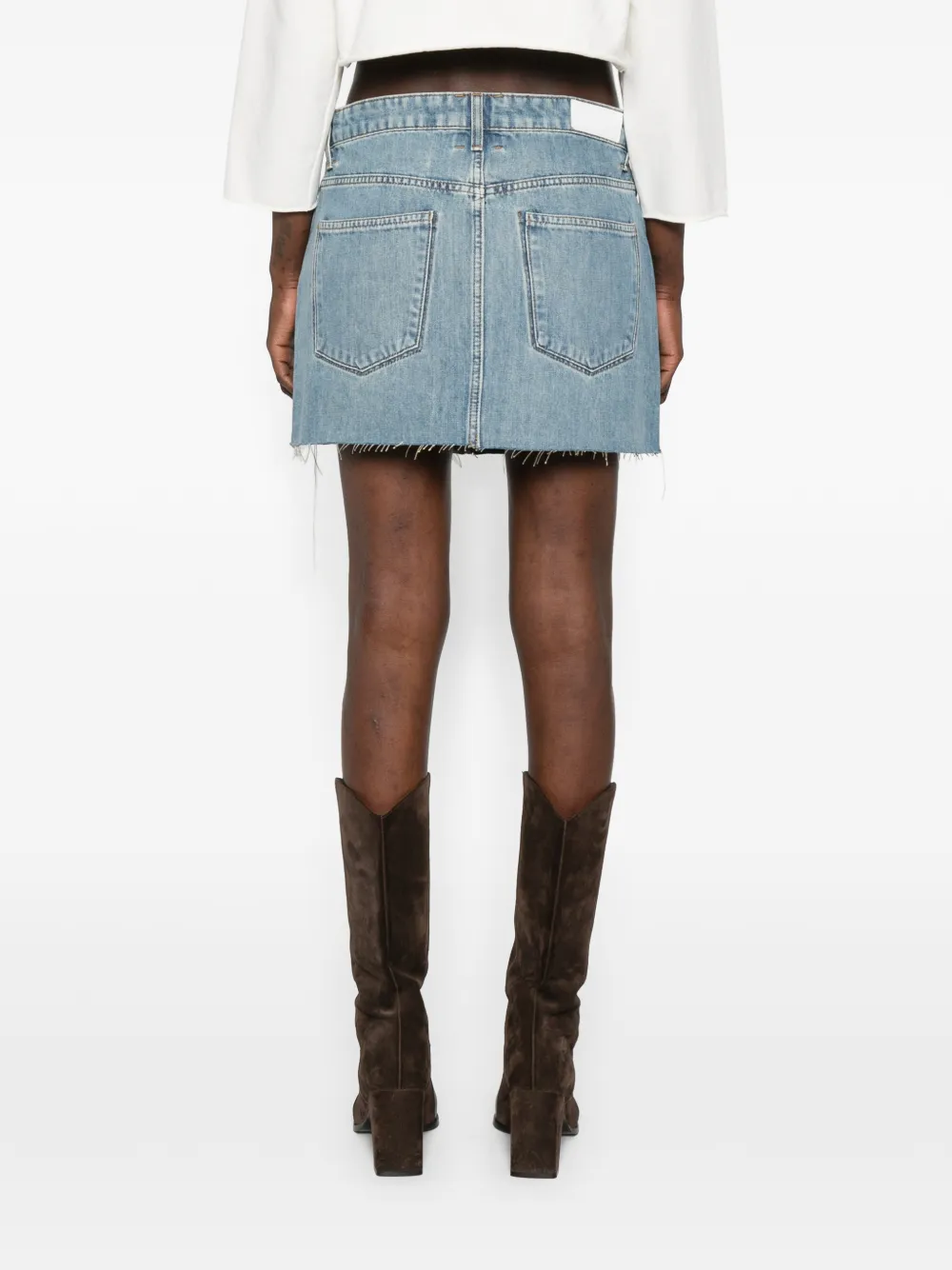 RE DONE The Rewind denim rok Blauw