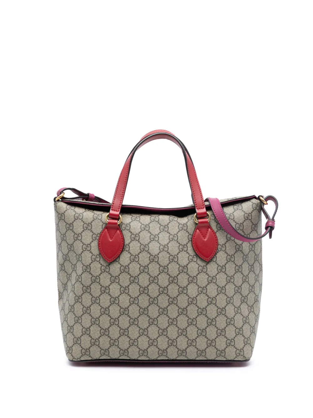 Gucci Pre-Owned 2016-2025 GG Supreme Linea A Foldover Tote satchel - Marrone