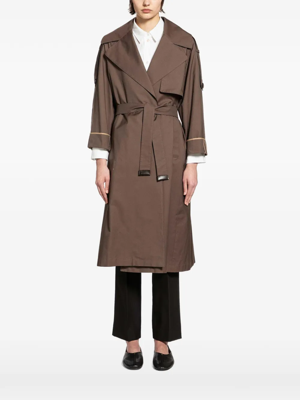 Max Mara belted trench coat - Marrone