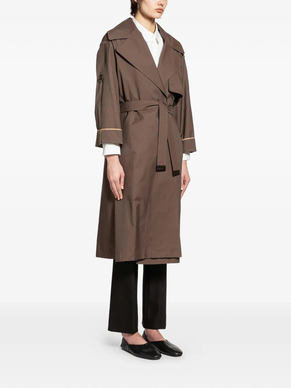  Max Mara Belted Trench Coat - Brown 
