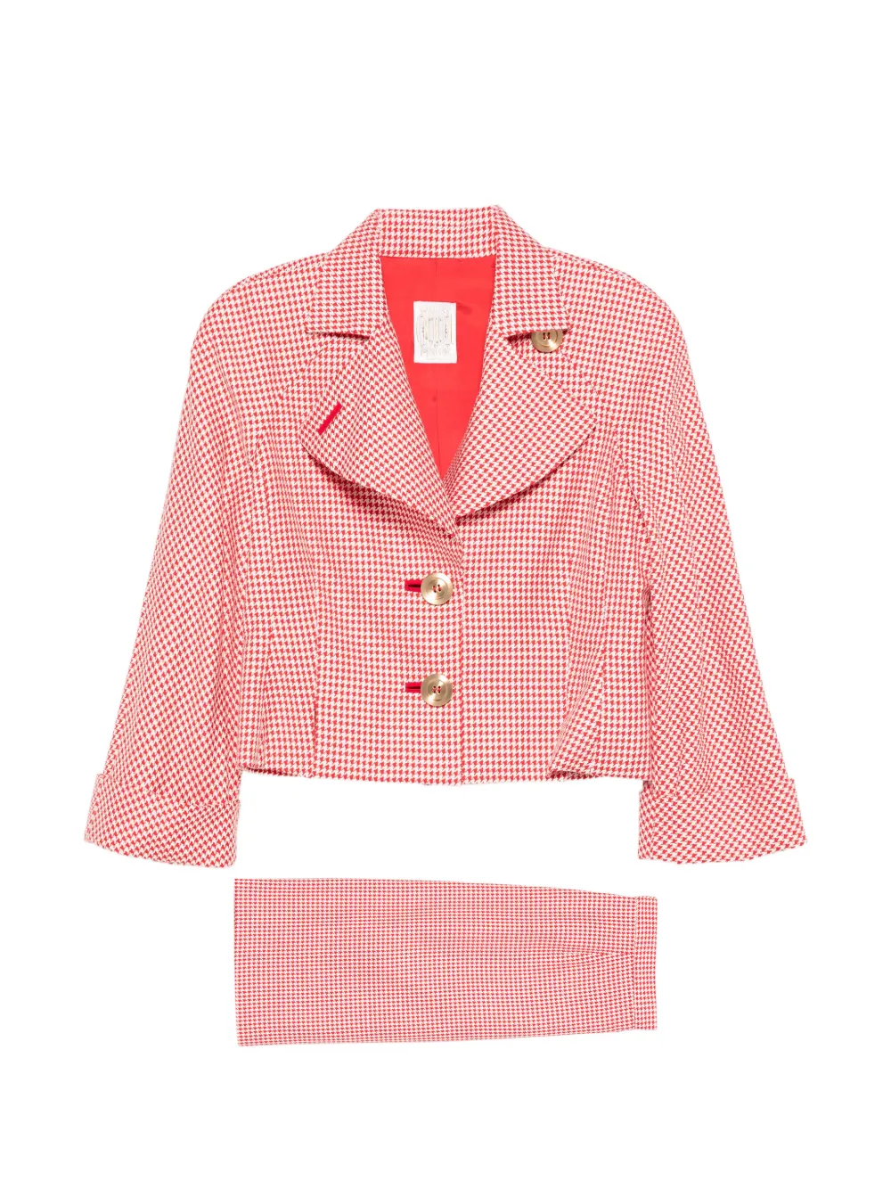 Gianfranco Ferré Pre-Owned Completo con motivo pied-de-poule anni '90 - Rosso